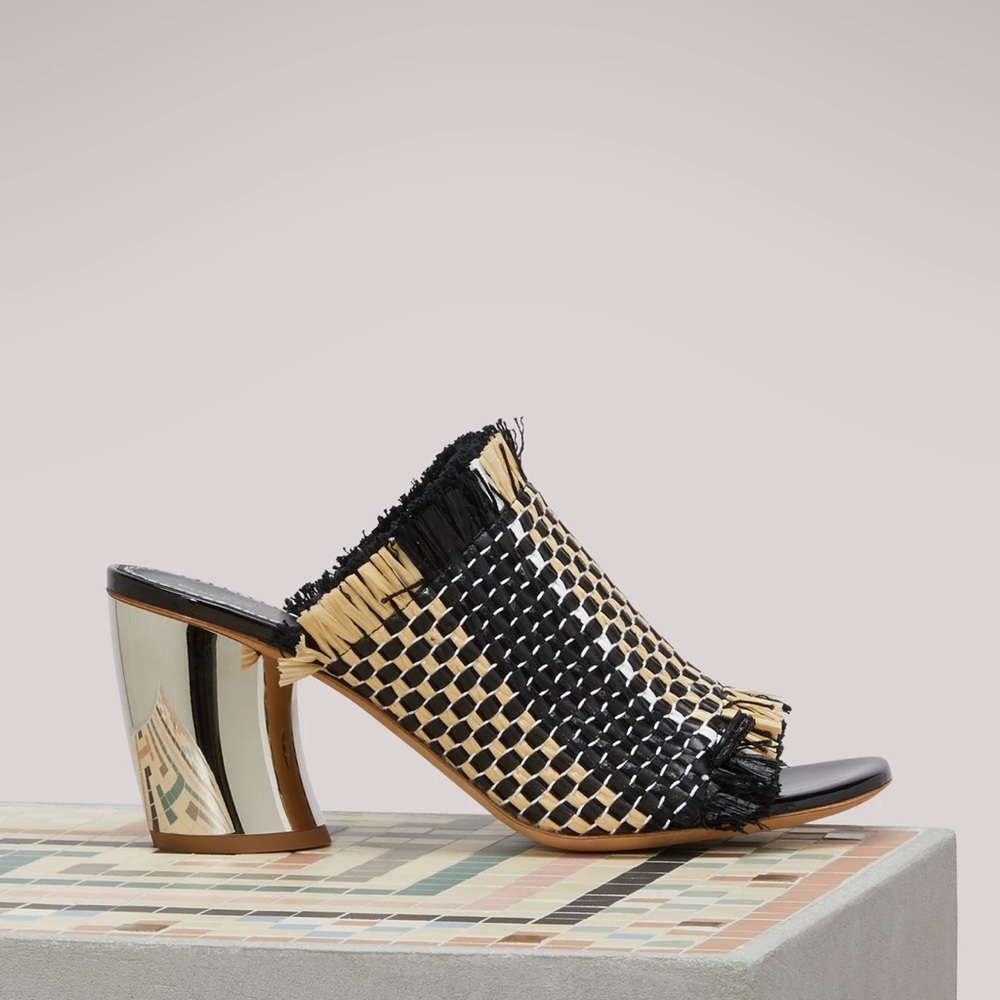 Proenza Schouler Raffia Heel Mules Size 6US
